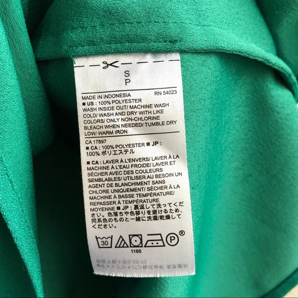 Banana Republic Emerald Green One-Shoulder Tank Top - Picture 4 of 6